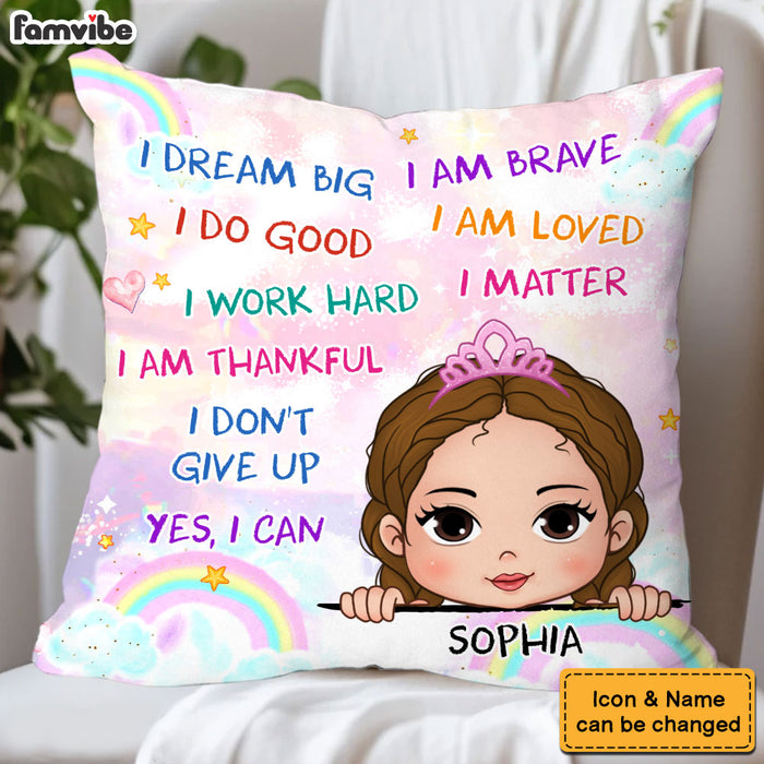 Personalized Gift For Granddaughter I Dream Big Pillow 31528 1