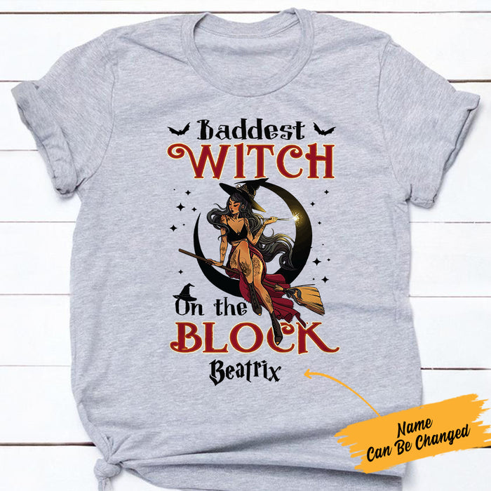 Personalized Baddest Witch Halloween White T Shirt JL162 29O57 1