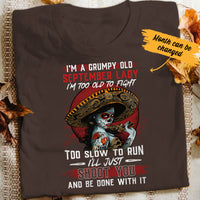 Personalized Skull Old & Grumpy T Shirt JL292 95O34 thumb 1