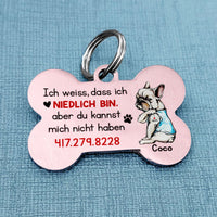 Personalized Dog Lost Hund German Bone Pet Tag AP124 87O58 thumb 1