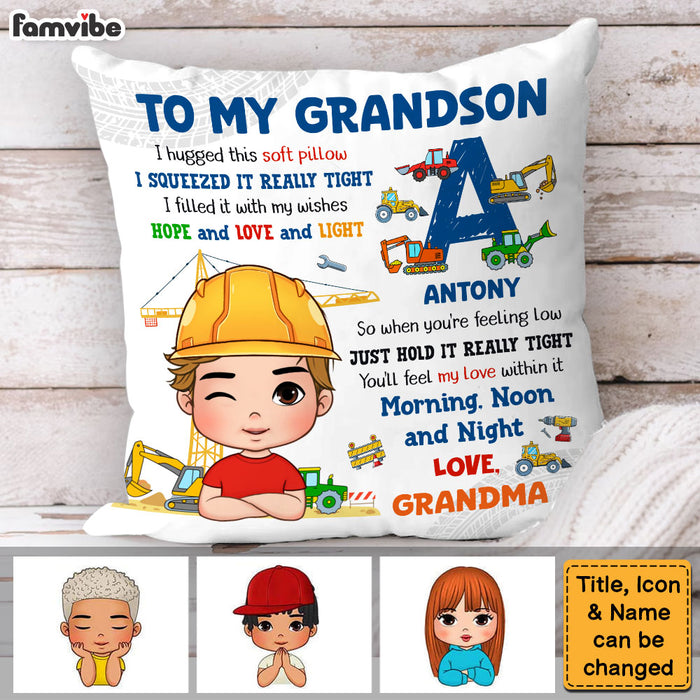 Personalized Gifts For Grandson Hug This Construction Machines Pillow 31452 1