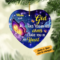 Personalized Butterfly Memorial Mom Dad Ornament OB312 95O58 thumb 1