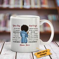 Personalized Daughter BWA God Says Mug SB72 65O34 thumb 1