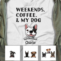 Personalized Weekends Coffee Dogs T Shirt OB223 29O57 thumb 1