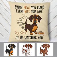 Personalized Dachshund Dog Watching You Pillow JR281 81O60 thumb 1