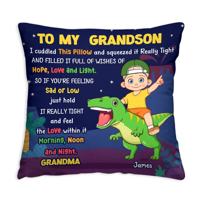 Personalized Gift For Grandson Hug This Pillow 30905 1