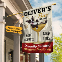 Personalized Boston Terrier Dog Bar Gardening Flag AG171 85O34 thumb 1