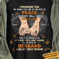 Personalized Memorial Couple Hand In Hand T Shirt MR223 30O57 thumb 1