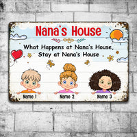 Personalized Nana Grandma Metal Sign JL72 30O36 thumb 1