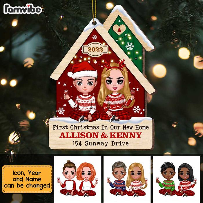 Personalized Family First Couple Christmas New Home Ornament SB284 32O47 1