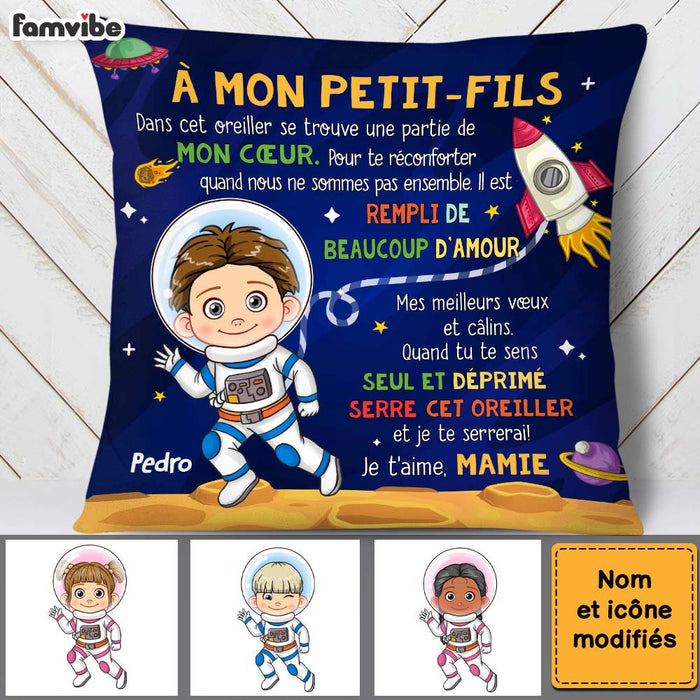 Personalized Gift For Grandson Astronaut Space French Pillow 30745 1