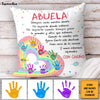 Personalized Gift For Grandma Abuela Spanish Handprints Pillow 30605 1
