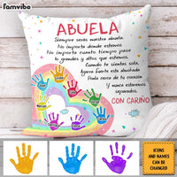 Personalized Gift For Grandma Abuela Spanish Handprints Pillow 30605 thumb 1