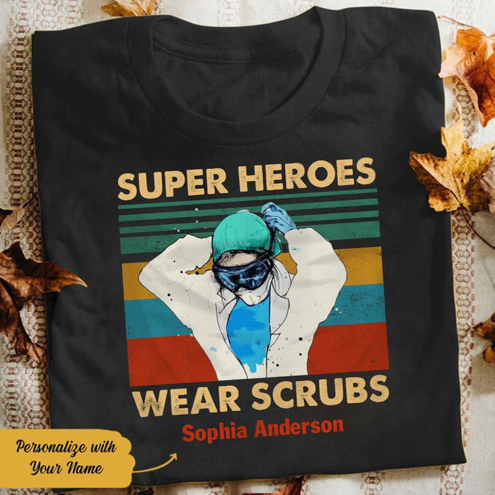 Personalized Nurse Super Heroes Vintage T Shirt JN242 30O58 1