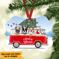 Personalized Red Truck Dog Christmas  MDF Ornament NB43 85O47 thumb 1