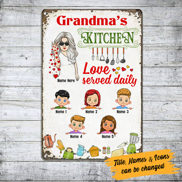 Personalized Mom Grandma Metal Sign JL101 26O53 1