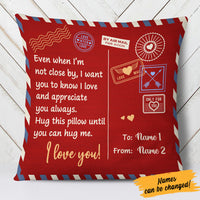 Personalized Long Distance Happy Valentine Pillow  DB311 81O58 (Insert Included) thumb 1