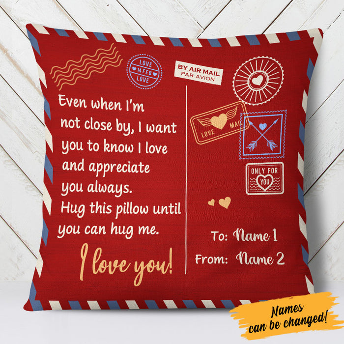 Personalized Long Distance Happy Valentine Pillow  DB311 81O58 (Insert Included) 1