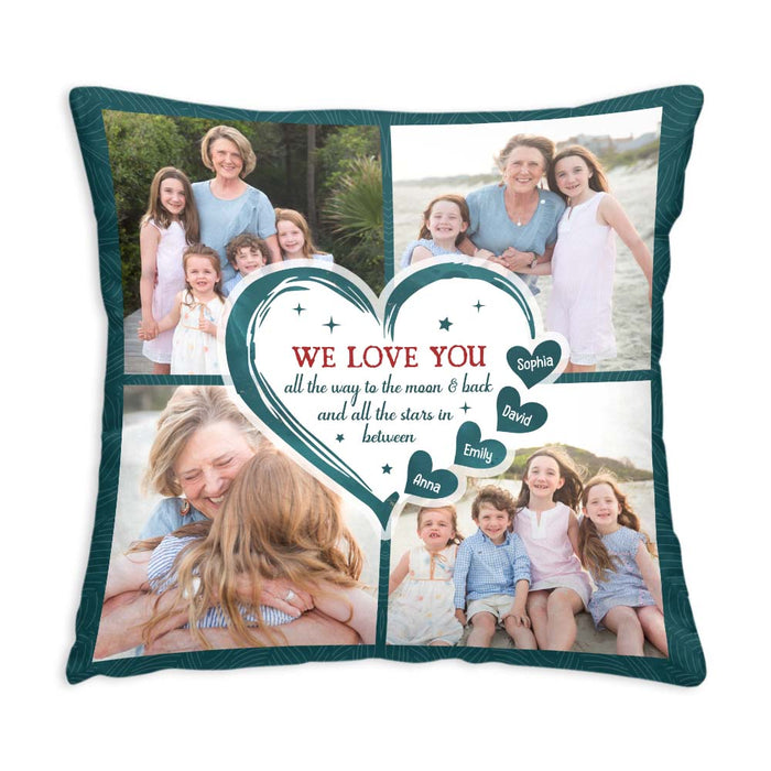 Personalized Gift For Grandma We Love You Upload Photo Pillow 30674 1