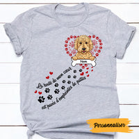 Personalized Dog Road To My Heart French Chien T Shirt AP123 95O47 thumb 1