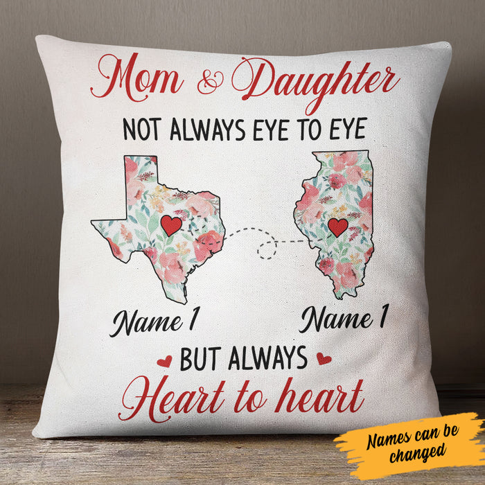 Personalized Heart To Heart Long Distance  Pillow SB244 30O34 (Insert Included) 1