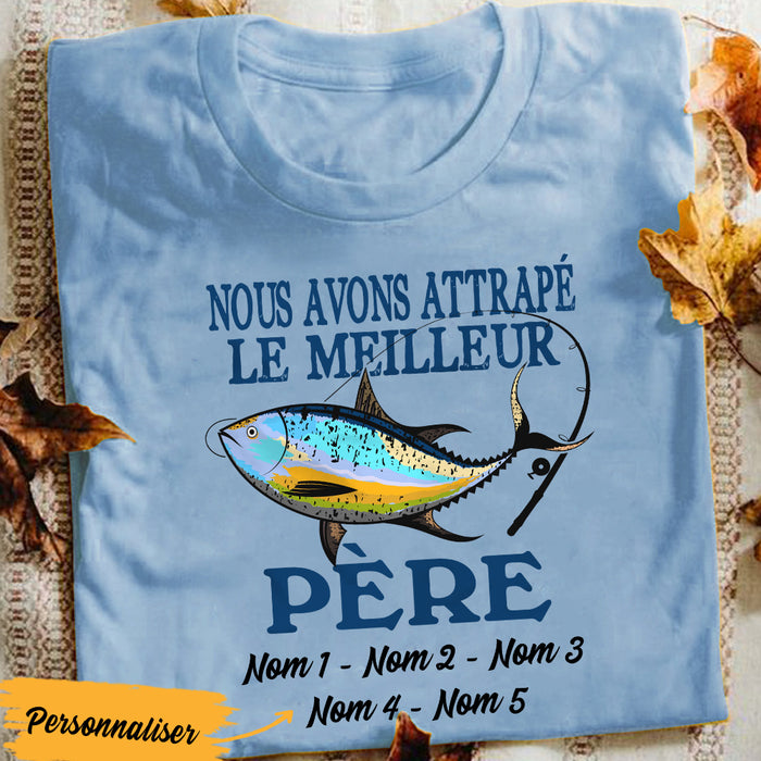 Personalized French Grand-père Fishing Grandpa T Shirt AP93 65O36 1