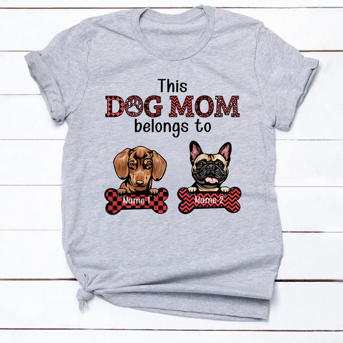 Personalized Dog Mom T Shirt JR231 73O34 1