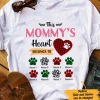 Personalized Dog Cat Mom Grandma Heart Belong To T Shirt MR201 95O47 thumb 1
