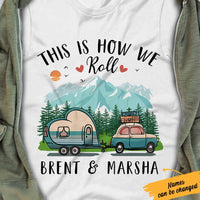 Personalized Camping Husband & Wife White T Shirt JN174 95O61 thumb 1