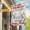 Personalized Elephant Family Happy Place Flag AG213 30O47 1