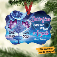 Personalized Butterfly Memorial Mom Dad Benelux Ornament NB1213 87O36 thumb 1