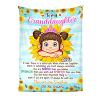 Personalized Gift For Granddaughter To My Granddaughter Sunflower Kid Blanket 31292 thumb 1