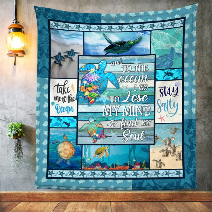 Sea Turtle Fleece Blanket JN242 73O57 1