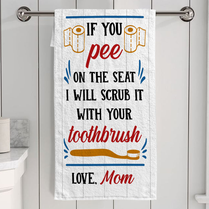 Personalized Toilet Note Bath Towel  DB181 30O57 1