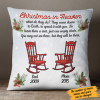 Personalized Christmas In Heaven Rocking Chair  Pillow SB2210 30O58 (Insert Included) thumb 1