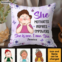 Personalized Gift For Grandma She Motivations Inspires Empowers Pillow 31520 thumb 1