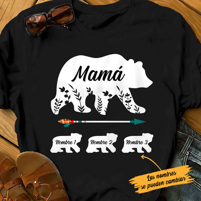 Personalized Grandma Mom Mamá Abuela Bear Spanish T Shirt AP86 30O53 1