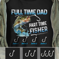 Personalized Full Time Dad Grandpa Fishing T Shirt AP231 30O34 thumb 1