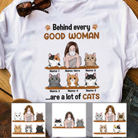 Personalized Cat Good Woman T Shirt MR162 26O36 thumb 1