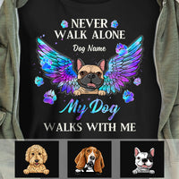 Personalized Dog Mom Never Walk Alone T Shirt FB201 95O57 thumb 1