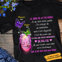 Personalized Butterflies Memorial Mom Dad Mémorial French T Shirt AP92 30O47 thumb 1