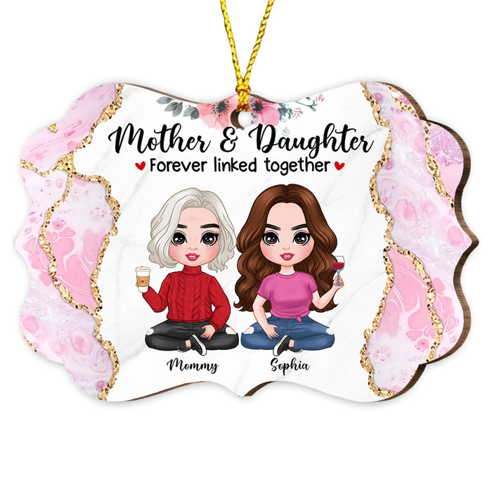 Personalized Mother & Daughter  Forever Linked Together Benelux Ornament OB143 32O53 1