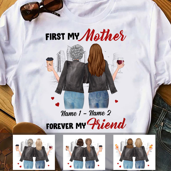 Personalized First Mother Forever Friend T Shirt JR281 65O34 1