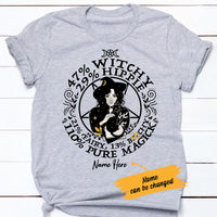 Personalized Halloween Witch Percentage T Shirt SB84 30O53 thumb 1
