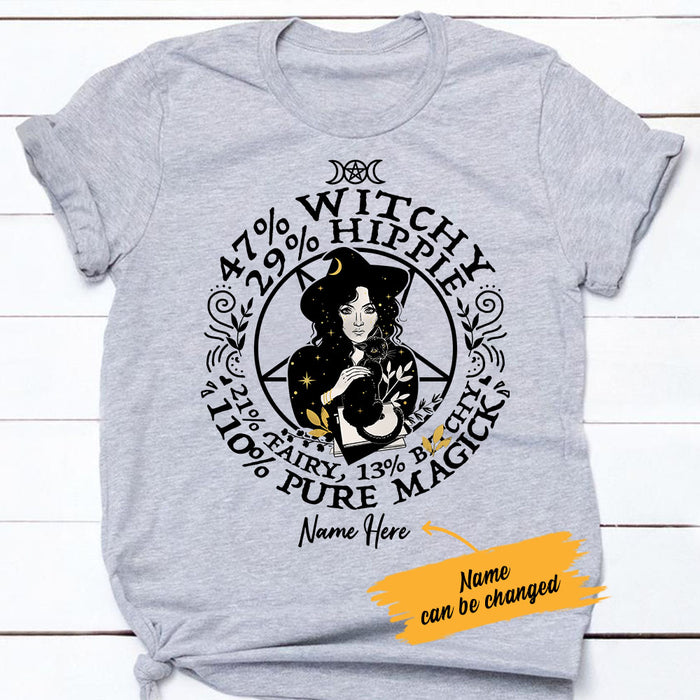Personalized Halloween Witch Percentage T Shirt SB84 30O53 1