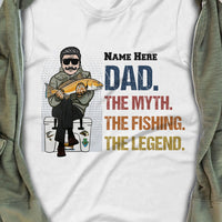 Personalized Legend Fishing Dad Grandpa T Shirt MR161 65O53 thumb 1