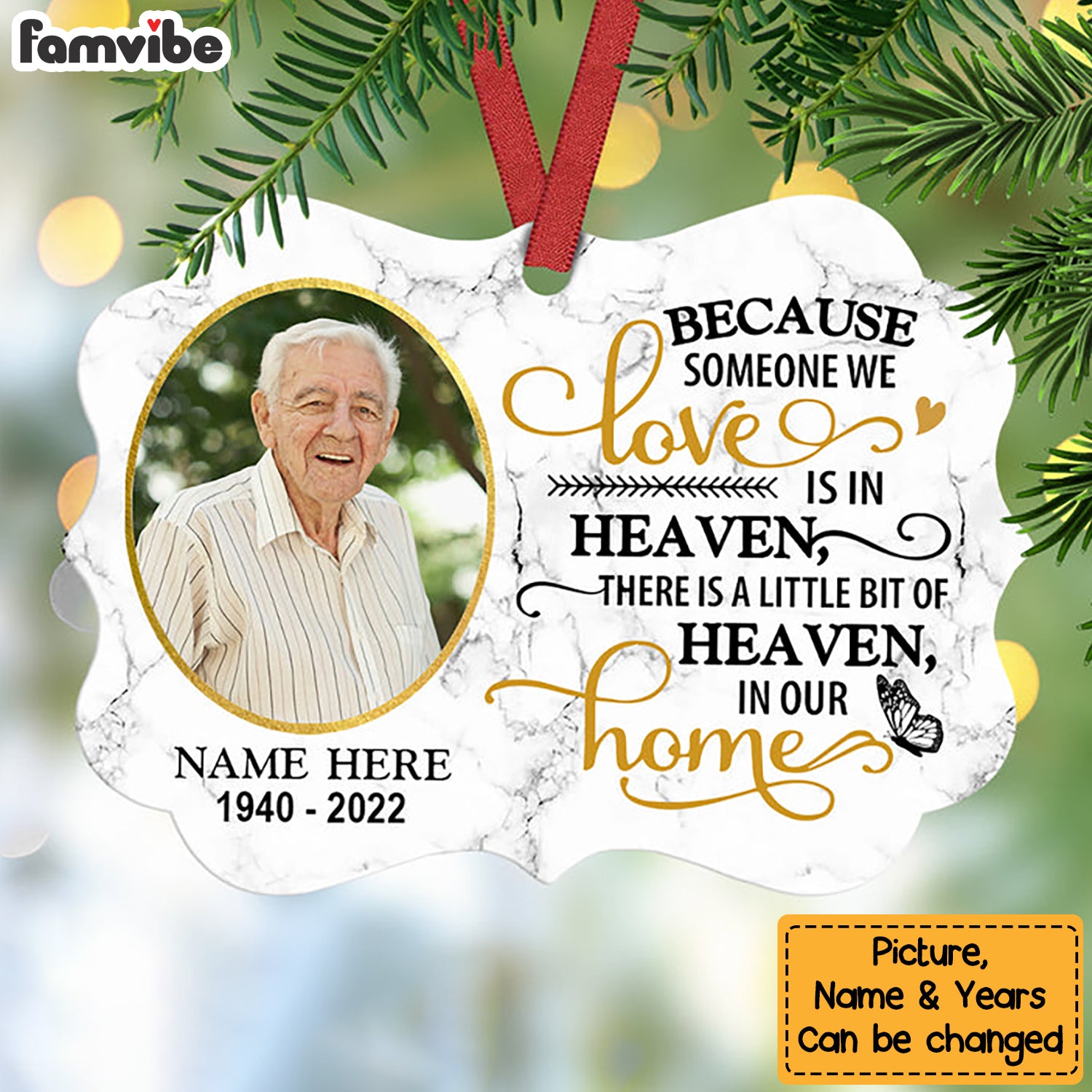 Personalized Memorial Heaven In Home MDF Ornament NB61 81O47