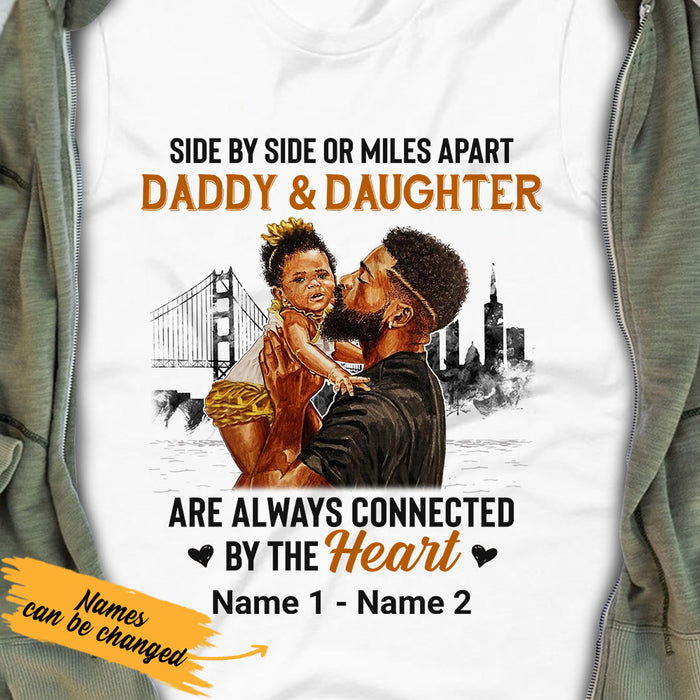 Personalized BWA Dad And Daughter Connected By The Heart T Shirt SB92 26O53 1
