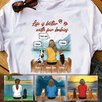 Personalized Dog Mom Life Is Better With Fur Baby T Shirt AP65 67O60 thumb 1