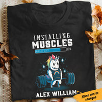 Personalized Gym Unicorn T Shirt JL12 95O60 thumb 1
